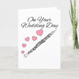 Oboe Wedding Card Oboist Woodwind Musiker Dankeskarte