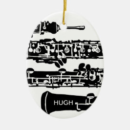 Oboe Weihnachtsverzierung Keramik Ornament