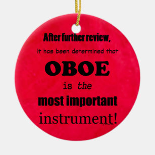 Oboe wichtigstes Instrument Keramik Ornament