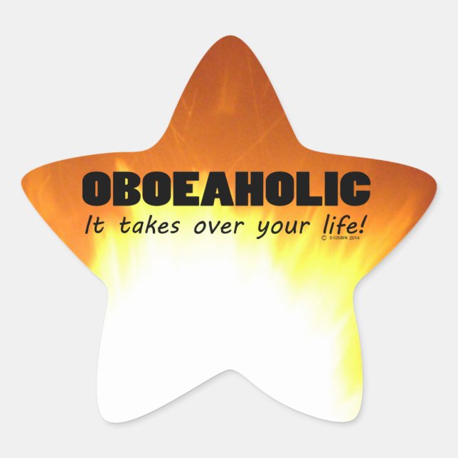 Oboeaholic Life Star Sticker (Vorderseite)