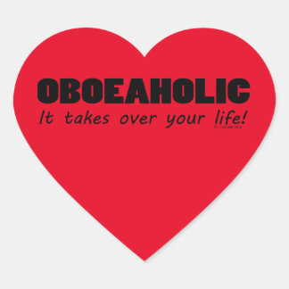 Oboeaholischer Heart Sticker
