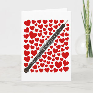 Oboen Valentinskarte zum Jubiläum Feiertagskarte