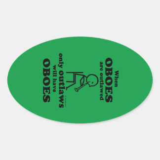 Oboes Oboes Oval Sticker