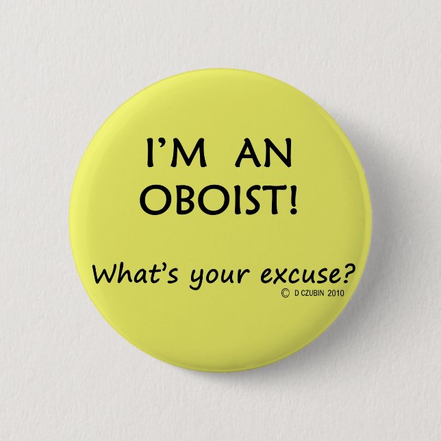 Oboist Entschuldigung Button (Vorderseite)
