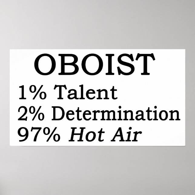 Oboist Hot Air Poster (Vorne)