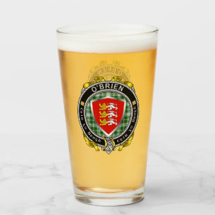 O'Brien/Brien Irish Shield Beer Glass Glas