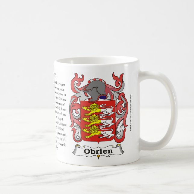 Obrien Familien-Wappen Tasse (Rechts)