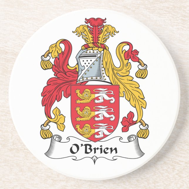 O'Brien-Familienwappen Sandstein Untersetzer (Vorne)
