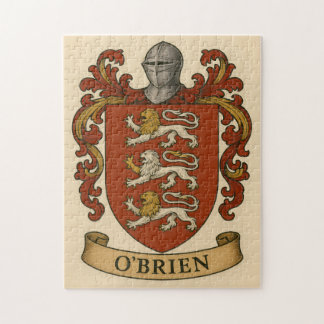 O'Brien Familienwappen Silber plattiertes Puzzle