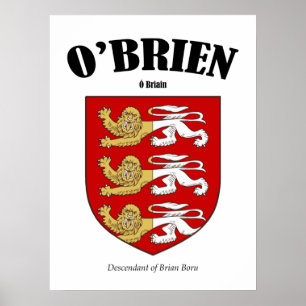 O'Brien Familienwappen Translation & Meaning Poster
