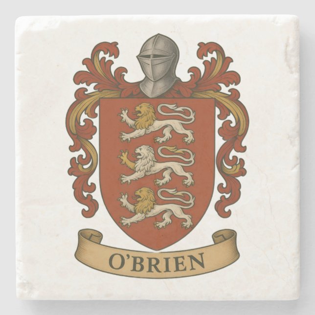O'Brien Family Crest Keychain Steinuntersetzer (Vorderseite)
