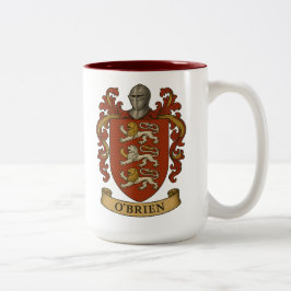 O'Brien Family Crest Mug Zweifarbige Tasse