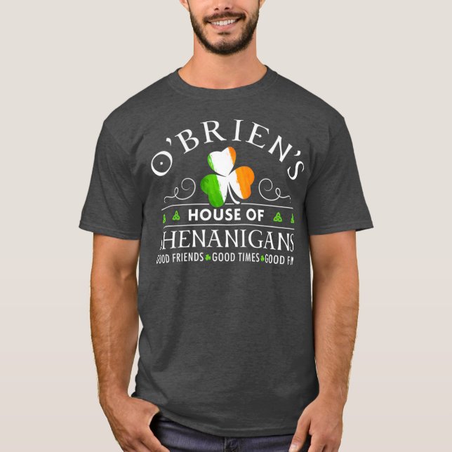 OBrien House of Shenanigans St Patricks Day T-Shirt (Vorderseite)