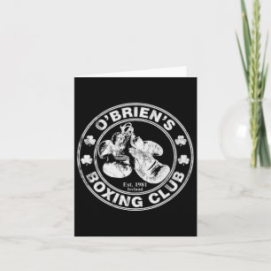 O'briens Boxing Club - Irish Surname Boxing Karte