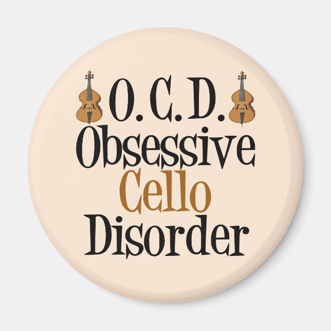 Obsessive Cello-Störung Cellist Magnet (Vorne)