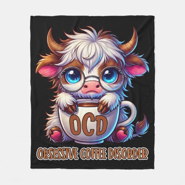 Obsessive Coffee Disorder  Fleecedecke (Vorderseite)