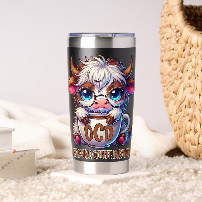 Obsessive Coffee Disorder  Thermobecher (Wohnzimmer (gedreht))