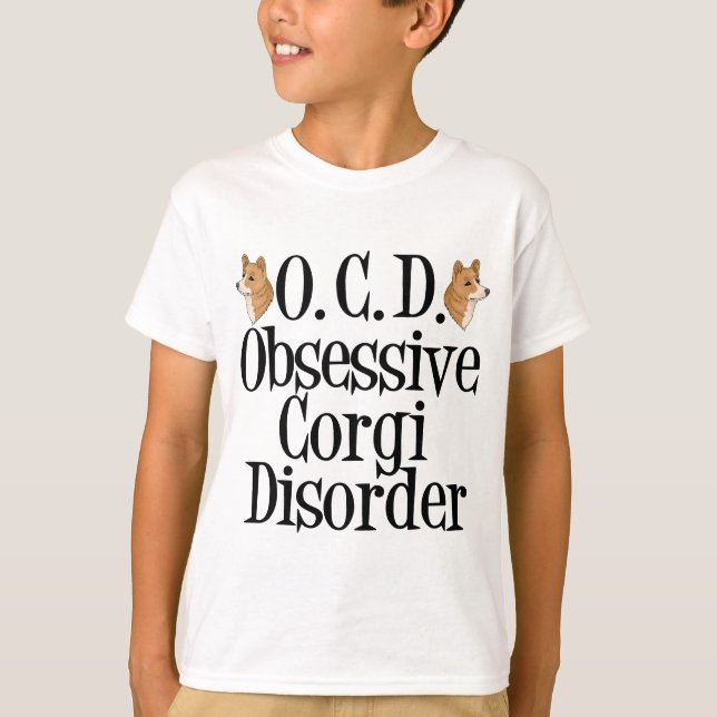 Obsessive Corgi-Störung Funny Kids T-Shirt (Vorderseite)