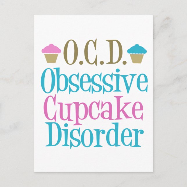 Obsessive Cupcake-Störung Postkarte (Vorderseite)