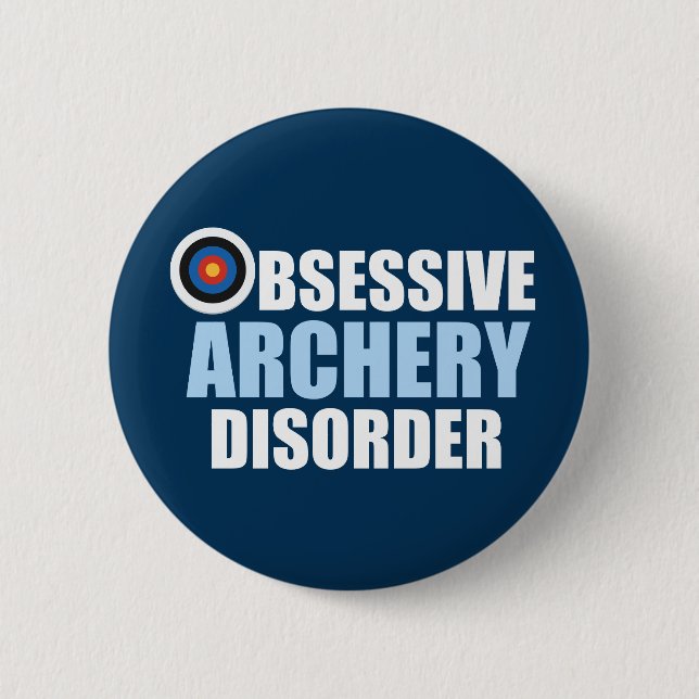Obsessiver Archery-Disput Funny Archer Button (Vorderseite)
