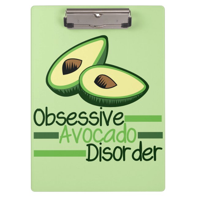 Obsessiver Avocado-Syndrom Cool grün Klemmbrett (Vorderseite)