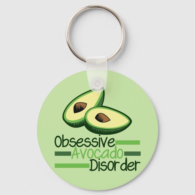 Obsessiver Avocado-Syndrom Cool grün Schlüsselanhänger (Vorderseite)