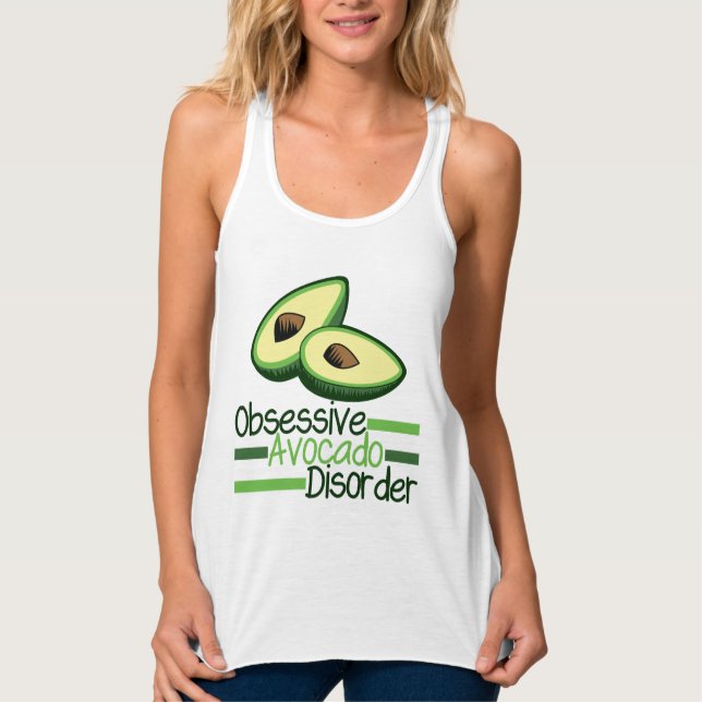 Obsessiver Avocado-Syndrom Cool grün Tank Top (Vorderseite)