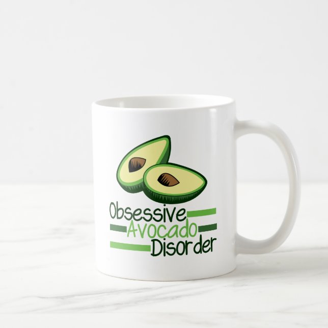 Obsessiver Avocado-Syndrom Cool grün Tasse (Rechts)