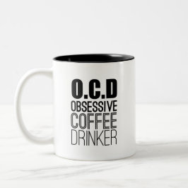 Obsessiver Kaffee Kaffee Kaffee Lover Spaß Zweifarbige Tasse