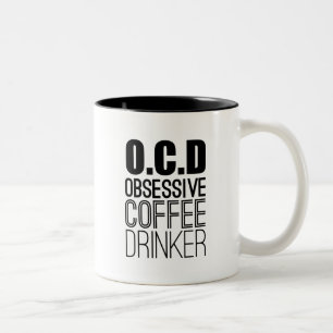 Obsessiver Kaffee Kaffee Lover Spaß Zweifarbige Tasse