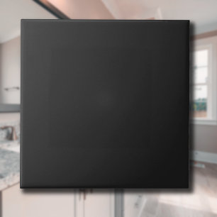 Obsidian Black Solid Color   Klassisches Elegant Fliese