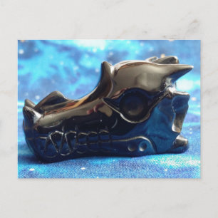 Obsidian Dragon Skull Postcard Postkarte