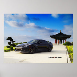 ‚Obsidian‘ Nissan GT-R35 mit Carbon Poster