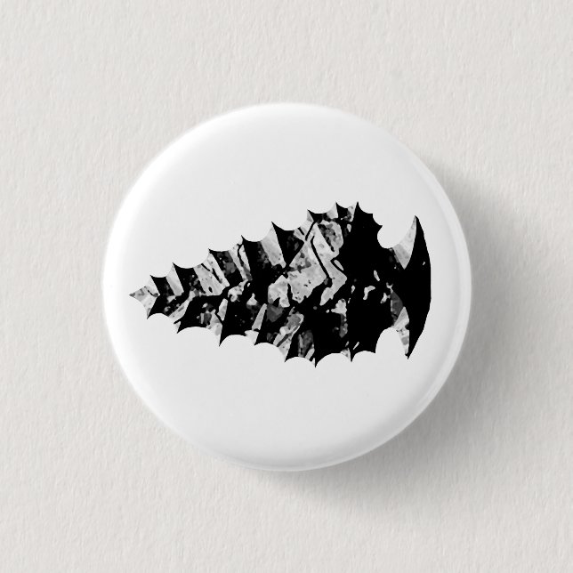 Obsidian-Pfeil-Kopf-Knopf Button (Vorderseite)