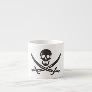 Obsidian-Schädel-Schwerter Piratenflagge von Calic Espressotasse