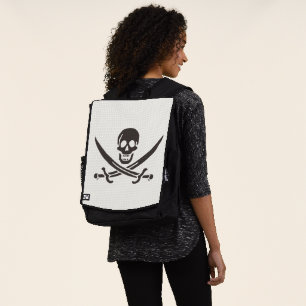 Obsidian-Schädel-Schwerter Piratenflagge von Calic Rucksack
