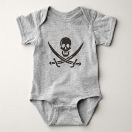 Obsidian Skull Schwerter Pirate Flag Calico Jack Baby Strampler