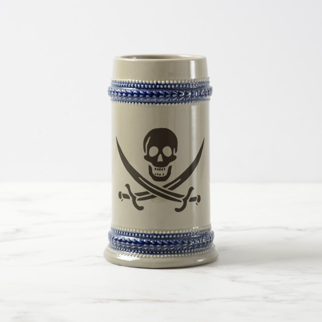 Obsidian Skull Schwerter Pirate Flag Calico Jack Bierglas (Mittel)