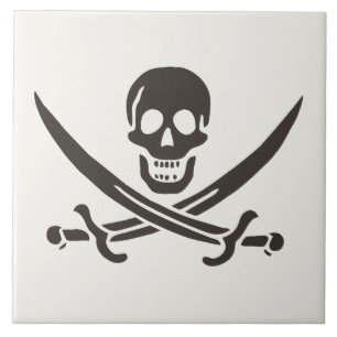 Obsidian Skull Schwerter Pirate Flag Calico Jack Fliese