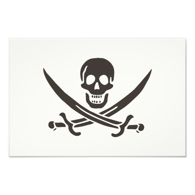 Obsidian Skull Schwerter Pirate Flag Calico Jack Fotodruck (Vorne)