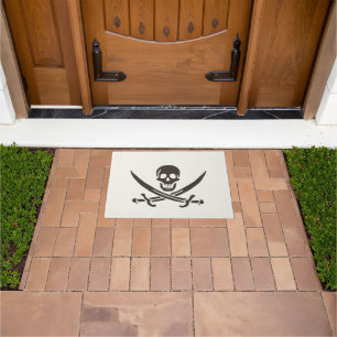 Obsidian Skull Schwerter Pirate Flag Calico Jack Fußmatte