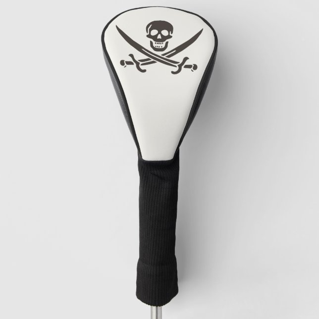 Obsidian Skull Schwerter Pirate Flag Calico Jack Golf Headcover (Vorderseite)