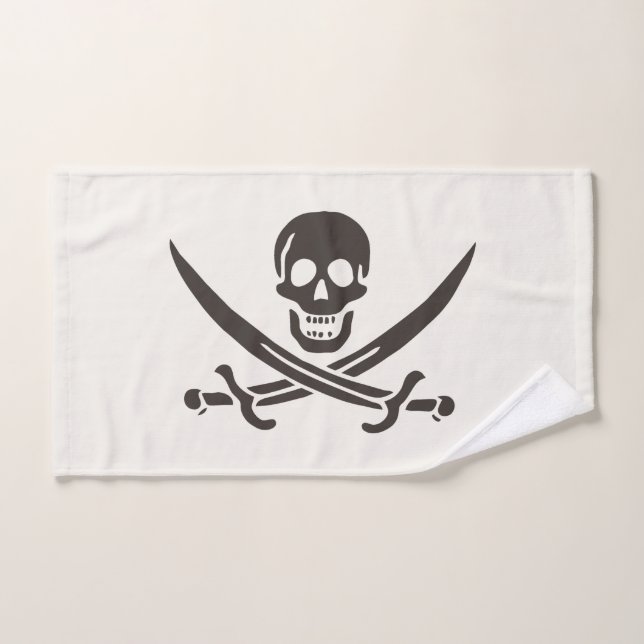 Obsidian Skull Schwerter Pirate Flag Calico Jack Handtuch (Handtuch)
