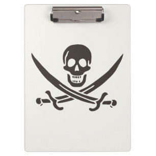 Obsidian Skull Schwerter Pirate Flag Calico Jack Klemmbrett