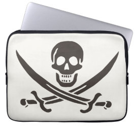 Obsidian Skull Schwerter Pirate Flag Calico Jack Laptopschutzhülle