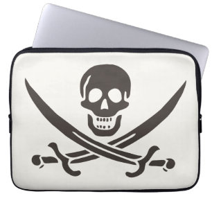 Obsidian Skull Schwerter Pirate Flag Calico Jack Laptopschutzhülle