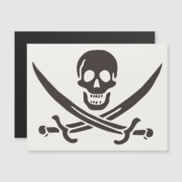 Obsidian Skull Schwerter Pirate Flag Calico Jack Magnetkarte