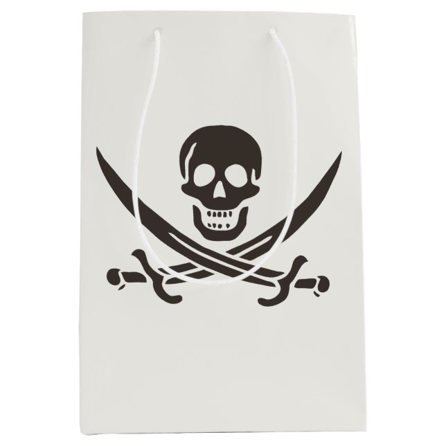 Obsidian Skull Schwerter Pirate Flag Calico Jack Mittlere Geschenktüte (Vorderseite)