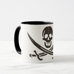 Obsidian Skull Schwerter Pirate Flag Calico Jack Tasse