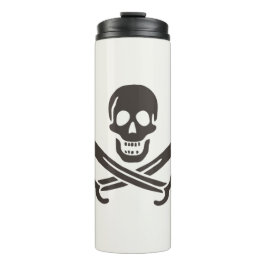 Obsidian Skull Schwerter Pirate Flag Calico Jack Thermosbecher